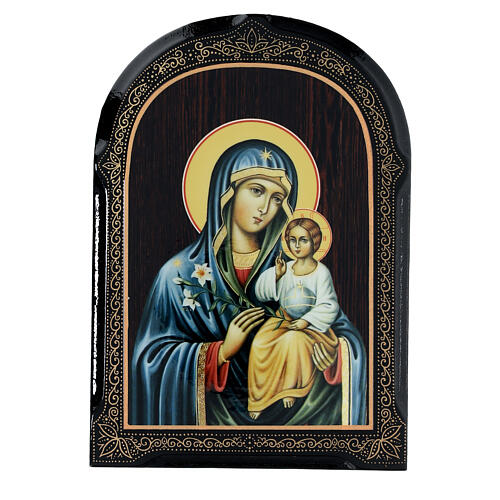 Russian icon lacquer Mother of God Neuviadaemiy Zvet 18x14 cm 1