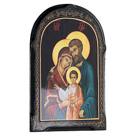 Russian lacquer, Holy Family, 7x5 in