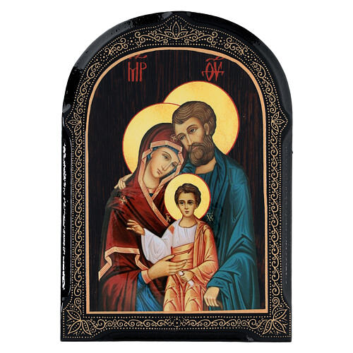 Russian lacquer, Holy Family, 7x5 in 1