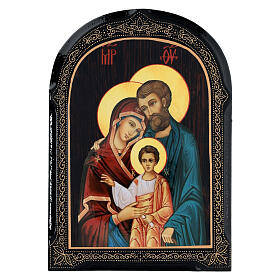 Russian icon lacquer Holy Family 18x14 cm