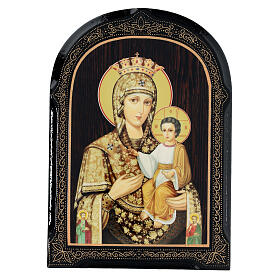 Russian lacquer, Theotokos Samonapisavshaiasia, 7x5 in