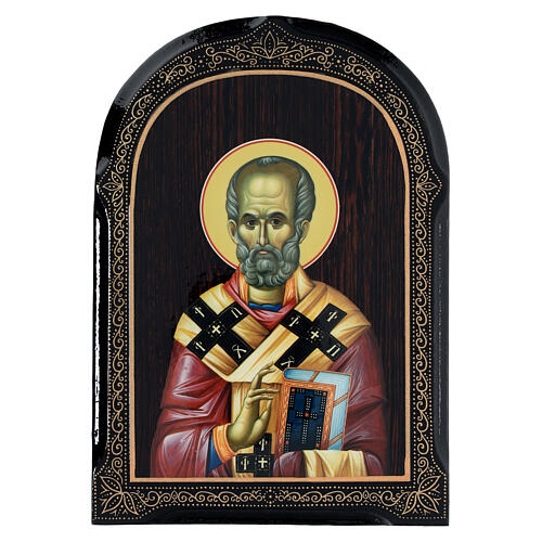 Russian lacquer, St. Nicholas, 7x5 in 1