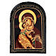 Russischer Lack Madonna Wladimirskaja, 18x14 cm s1