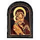 Russian lacquer Vladimirskaya icon 18x14 cm s1