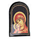 Russische Pappmaché Malerei Madonna von Igor, 18x14 cm s2