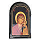 Russian icon paper mache painting Our Lady of Kazan 18x14 cm s2