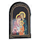 Holy Family Russian paper mache icon 18x14 cm s2