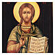 Laca russa Cristo Pantocrator roupa verde papel machê 25x20 cm s2