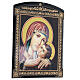 Russian icon Korsunskaya Mother of God paper mache 25x20 cm s3