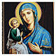 Ierusalimskaya Blessed Mother icon Russia paper mache blue 25x20 cm s2