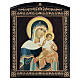 Russian papier maché icon of Mother of God of Konev 10x8 in s1