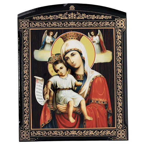 Lacca russa Madonna Dostoyno Jest 25x20 cm 1