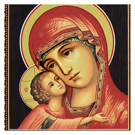 Russian icon lacquer Igorevskaya Mother of God 25x20 cm