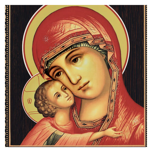 Russian icon lacquer Igorevskaya Mother of God 25x20 cm 2