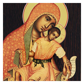 Russian lacquer icon Mother of God Kykkos 25x20 cm