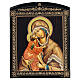 Russian paper mache icon Donskaya Mother of God 25x20 cm s1