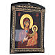Tableau papier mâché russe Mère de Dieu de Smolensk 25x20 cm s3