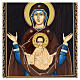 Russian paper-mache icon Madonna Znamenie 25x20 cm s2