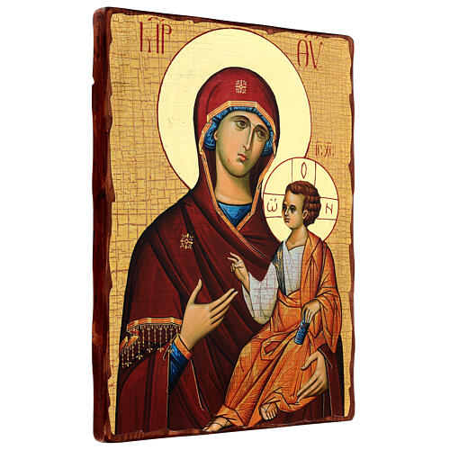Russian icon, Mother of God of Smolensk, 16.5x12 in, découpage 3