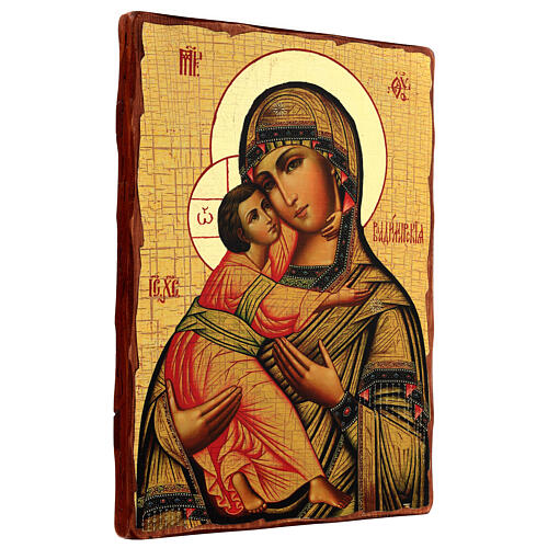 Ícone russo Mãe de Deus de Feodor decoupage 40x30 cm 3