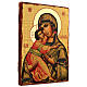 Ícone russo Mãe de Deus de Feodor decoupage 40x30 cm s3