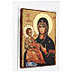 Icono envenjecido ruso 42x30 cm Virgen de las Tres Manos découpage s3