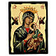 Russian icon, Our Lady of Perpetual Help, Black and Gold, 12x8 in s1