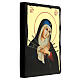 Russian icon of Our Lady of Sorrows, Black and Gold, 12x8 in s3