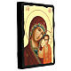 Russian icon of Our Lady of Kazan, Black and Gold, 12x8 in s3