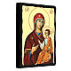 Russian icon, Mother of God of Smolensk, Black and Gold, 12x8 in s3