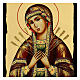 Icono Black and Gold Virgen de los Siete Dolores estilo ruso 30x20 cm s2