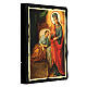 Russian icon, Our Lady of the Healing, Black and Gold, 12x8 in s3
