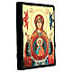 Russian style icon Our Lady of the Sign Black and Gold 30x20 cm s3