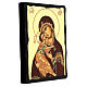 Russian icon Our Lady of Vladimirskaya Black and Gold 30x20 cm s3