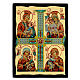 Ikona rosyjska Cztery Części, Black and Gold, 30x20 cm s1