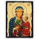 Icon of Our Lady of Czestochowa Russian style Black and Gold 30x20 cm s1