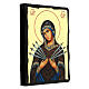 Icon of Our Lady of Sorrows, Russian style, Black and Gold, 12x8 in s3