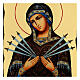 Icono estilo ruso Virgen de los siete dolores Black and Gold 30x20 cm s2
