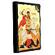 Icon of St. George, Russian style, Black and Gold, 12x8 in s3