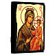 Panagia Gorgoepikoos, Russian-style icon, Black and Gold, 7x5 in s3