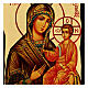 Icono Panagia Gorgoepikoos estilo ruso Black and Gold 18x14 cm s2