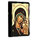 Our Lady of Kazan, Russian-style icon, Black and Gold, 5x7 in s3