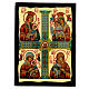 Russian Four Icons of Mother of God Black and Gold 14x18 cm s1