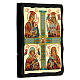 Russian Four Icons of Mother of God Black and Gold 14x18 cm s3
