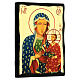 Mother of God of Czestochowa, Russian style icon, Black and Gold, 7x10 in s3