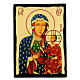 Ícone Nossa Senhora de Czestochowa estilo russo Black and Gold 18x24 cm s1