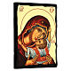 Ícone Mãe de Deus Kardiotissa estilo russo Black and Gold 18x24 cm s3