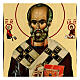 St. Nicholas, Russian-style icon, Black and Gold, 7x9 in s2