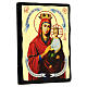 Russian-style icon of Our Lady the Guarantor of Sinners, Black and Gold, 7x9 in s3