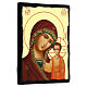Russian-style icon of Our Lady of Kazan, Black and Gold, 7x9 in s3
